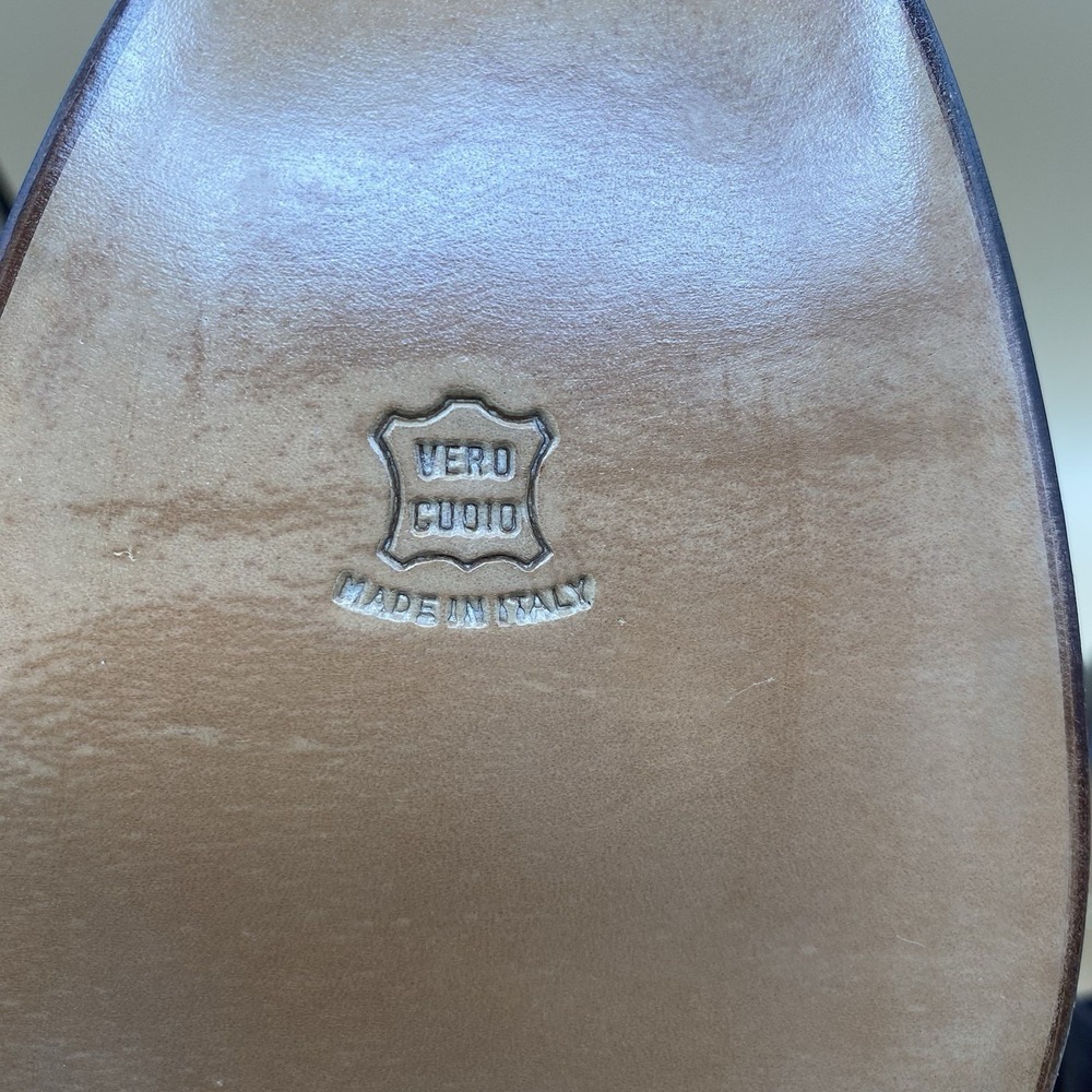 Bruno Magli Men's Cap Toe Oxford Dress Shoes Brown Leather Size 11 M Italy - Picture 10 of 10